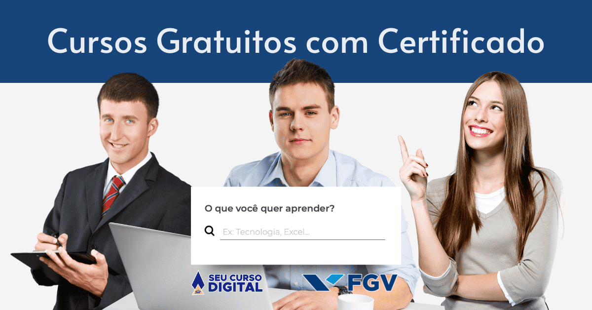 Seleção de cursos gratuitos do Seu Curso Digital